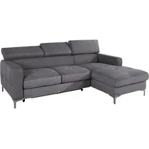Cotta Ecksofa Sammy L-Form, mit Kopfteilverstellung, wahlweise mit Bettfunktion & Bettkasten grau