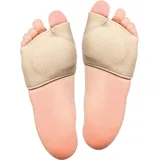 Mittelfußpolster Ballenpolster Vorfuß Mittelfuß Pads Vorderfußpolster Mit Gel Pads Halbe Socke Zur Linderung Von Mittelfußknochen Fußschmerzen (2 Stück, Beige) - 2 Unité (Lot de 1)