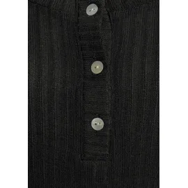 VIVANCE Langarmshirt, aus modischer Rippware, schwarz