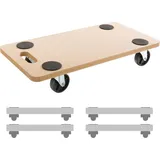 Arebos Rollbrett 4 St�ck bis zu 200 kg Traglast inkl. Gummipads Transportroller M�belroller Transporthilfe für Umzug