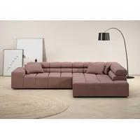 INOSIGN Ecksofa »Ancona incl. Kopfteilverstellung, Zierkissen Breite 319cm, L-Form«, wahlweise motorische Sitztiefenverstellung, auch in Cord + Easy Care