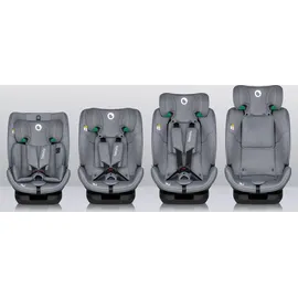 lionelo Autokindersitz Lavender i-Size ab 1 Jahr bis 12 Jahren, ab 9 kg bis 36 kg ISOFIX Breiter Einstellber Grau - Grau