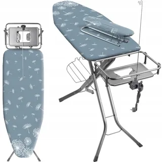 Kadax Bügelbrett mit Steckdose, 130x48cm Dampfbügelbrett -
