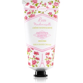 Institut Karité Light Hand Cream Rose Mademoiselle Leichte feuchtigkeitsspendende Handcreme mit Rosenduft 75 ml für Frauen