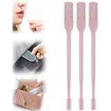 Nasenhaarschneider, Nasal Hair Cutter, 2024 New doppelseitiges Nasenhaarmesser, Nasenlochhaarentferner-Werkzeug,Ohne Strom, Hygienisch (Pink, 3PCS)