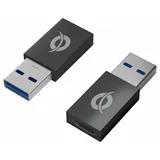 Conceptronic USB-A auf USB-C Adapter 2 m Grau