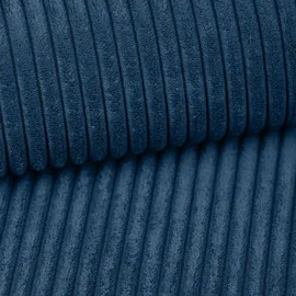ax living Blau Cord Couch L Form – Cedria L+R Wohnlandschaft 287cm
