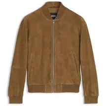 Hugo Regular Fit Lederjacke aus echtem Ziegenvelours Modell 'H-MULLER', Beige, 54