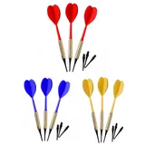 Best Sporting Safety Dartpfeile Messing, 7g rot gelb blau 3 Stück 3fach sortiert