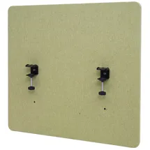 Proregal Akustik-Tischtrennwand HxBxT 60x65x2 cm Doppelwandig Stoff Grün Büro-Sichtschutz Schreibtisch Pinnwand
