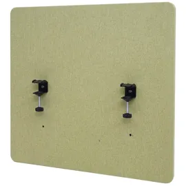 Proregal Akustik-Tischtrennwand HxBxT 60x65x2 cm Doppelwandig Stoff Grün Büro-Sichtschutz Schreibtisch Pinnwand