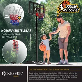 Kesser Basketballkorb Premium Schwarz 230 - 305 cm