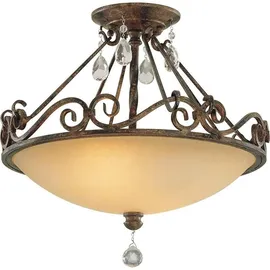 Feiss Chateau 2-flammige Deckenleuchte Mokka-Bronze