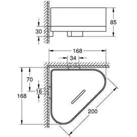 Grohe Selection Eck-Duschablage mit Halterung