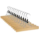 VonBueren Kleiderbügel VonBueren Hosenbügel Klemmbügel aus Holz, (12-tlg)