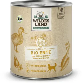 Wildes Land Sparpaket 12 x 800g Bio Ente mit Süßkartoffel