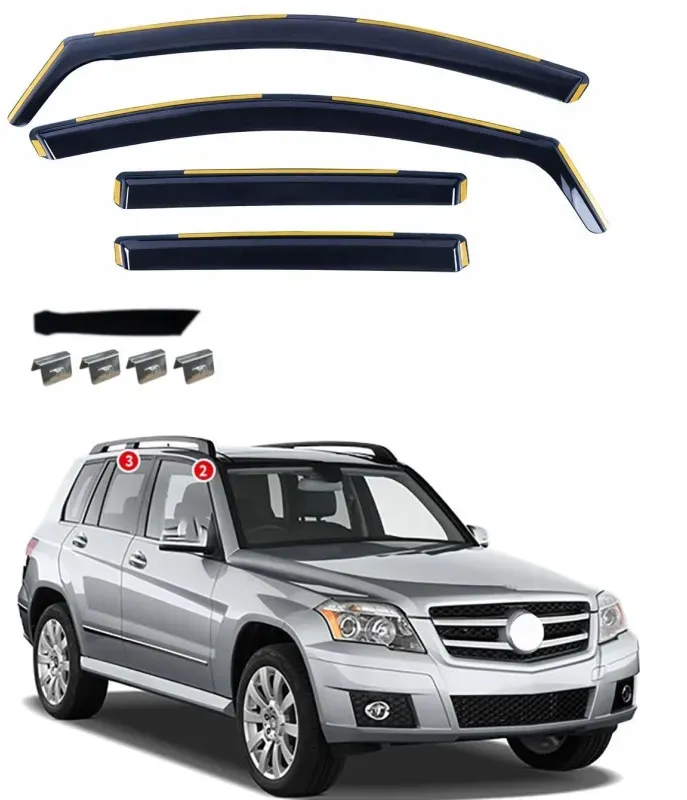 Set mit 4 Windabweisern für Mercedes‐Benz GLK (X204) 2008–2015