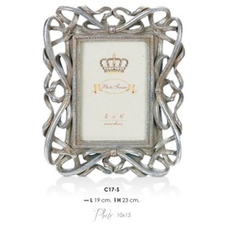 Casa Padrino Barock Bilderrahmen Silber Antik Stil 23 x 19 cm - Bilder Rahmen Foto Rahmen Jugendstil Antik Stil Mod AX9