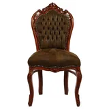 Casa Padrino Esszimmerstuhl Barock Esszimmer Stuhl Braun / Braun Mod2 Lederoptik
