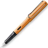 Lamy AL-star Füllhalter 27 – Füller aus Aluminium in der Farbe Bronze mit transparentem Griffstück und Stahlfeder – Federstärke F