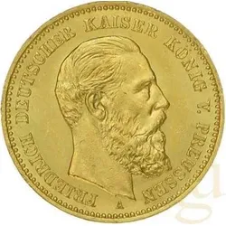 10 Mark Goldmünze Friedrich III von Preußen