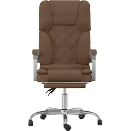 vidaXL Bürostuhl mit Massagefunktion Stoff Braun