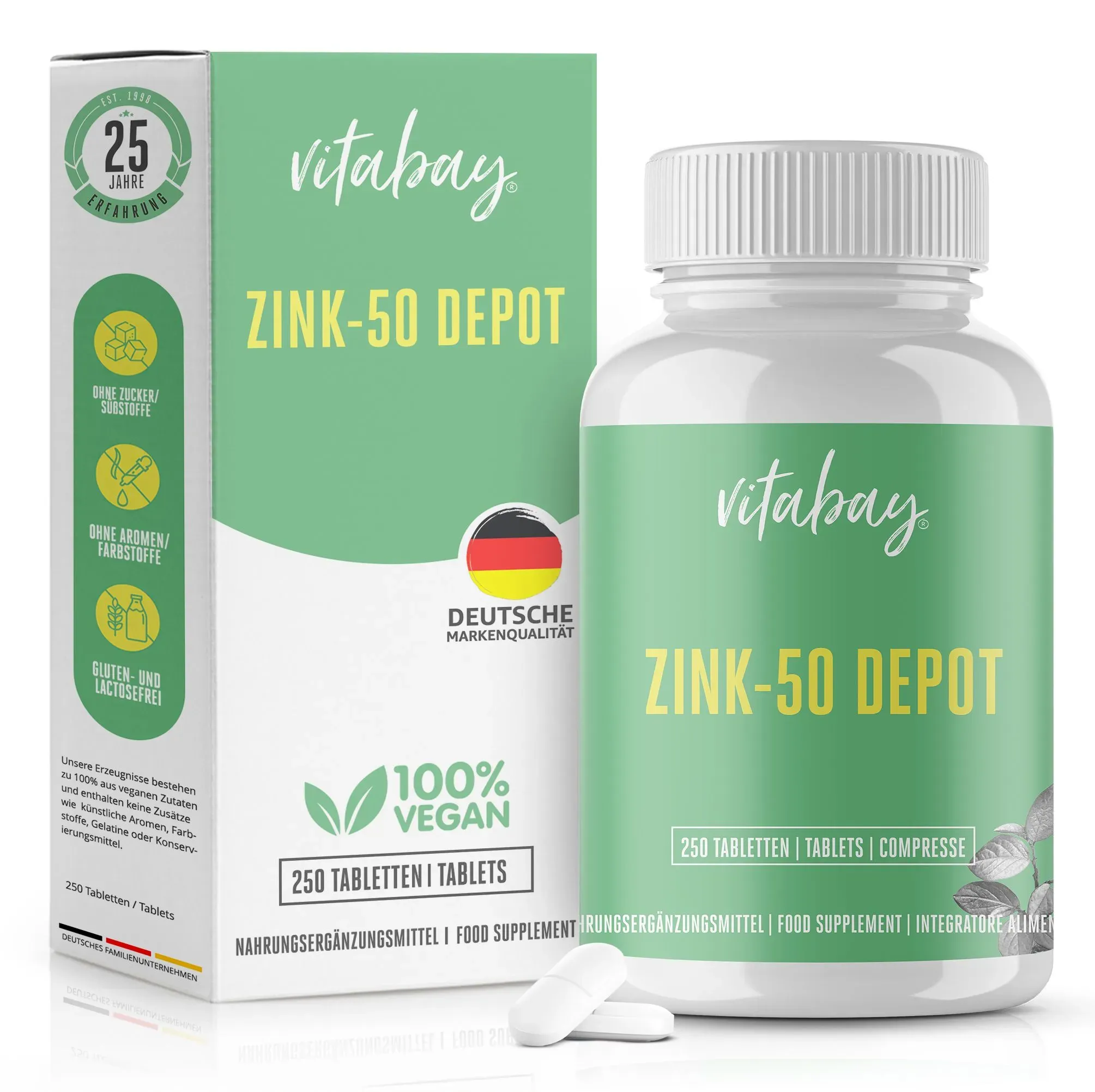 Vitabay Zink-50 Depot Tabletten 250 St