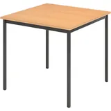 bümö Tisch 80 x 80 x 72 cm Buche/Schwarz