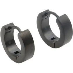 Paar Ohrstecker FIRETTI "Schmuck Geschenk Ohrschmuck", schwarz, Ohrringe, Damen, Edelstahl, Made in Germany