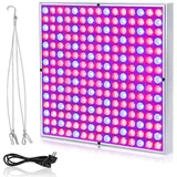 UISEBRT 45W Pflanzenlampe LED Vollspektrum - Pflanzenleuchte LED Grow Lampe Wachstumslampe 225 LEDs Rot&Blau für Hydroponic, Zimmerpflanzen Blumen und Gemüse tageslicht