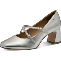 TAMARIS Damen Pumps mit Blockabsatz, metallic, 38 EU