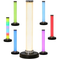 Northpoint LED Tischlampe Tischleuchte Lavalampe mit Farbwechselfunktion RGB & Warmweiß Wiederaufladbar Regenbogen-Effekt mit integriertem Akku (Schwarz)