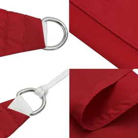 vidaXL Sonnensegel Oxford-Gewebe Quadratisch 2,5x2,5 m Rot