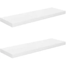vidaXL Wandregal 80 x 23,5 x 3,8 cm Hochglanz-Weiß