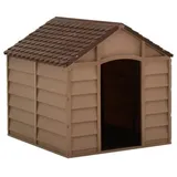 vidaXL Hundehütte 71 x 71,5 x 68 cm Kunststoff Braun