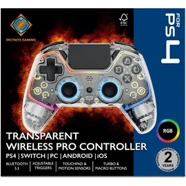 deltaco GAM-169-T Controller Transparent PS4 / PC