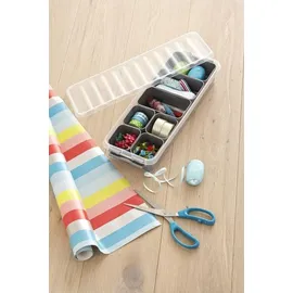 SUNWARE Q-Line Aufbewahrungsbox 385 x 140 x 66 mm 1-tlg. transparent/grau