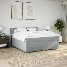 vidaXL Boxspringbett 180 x 200 cm Hellgrau