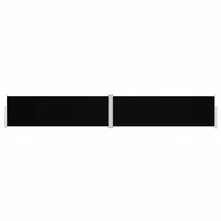 vidaXL Seitenmarkise Ausziehbar Schwarz 160 x 1000 cm