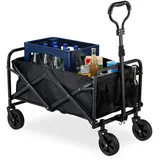 Relaxdays Bollerwagen faltbar schwarz