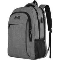 Muzee Laptop Rucksack 15.6 Zoll USB Ladeanschluss, Grau, Multifunktional,