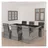 vidaXL Polyrattan Garten-Essgruppe 7-tlg. grau inkl. Auflagen 3059344