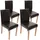 MCW Esszimmerstuhl Littau Leder braun 4er Set