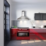 GURARI Induktions-Standherd E 913 R+GCH C 046 IS 9, Range Cooker 90 cm/ Elektro Standherd +Dunstabzugshaube 90 cm