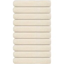 vidaXL Saunatücher 10 Stk. Creme 80x200 cm 360 g/m2 100% Baumwolle
