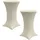 Baumarktplus 2x Stehtischhusse Stretch 70 cm beige Tischdecke Husse Bistrotisch Partytisch