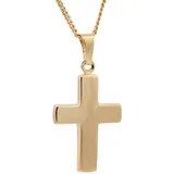 HOPLO Kreuzanhänger Gold Anhänger Kreuz mit Goldkette massiv 333 - 8 Karat Gold 60 cm, Made in Germany 60 cm Unisex