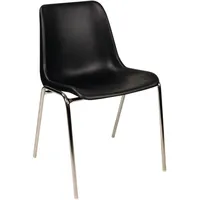 BMV Kunststoffschalenstuhl 4 Stück demontierte Schwarz Gestell verchromt