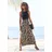 s.Oliver Maxirock Damen Bedruckt Schwarz/Sand 38