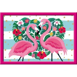 Ravensburger 28782 - Malen nach Zahlen Liebenswerte Flamingos